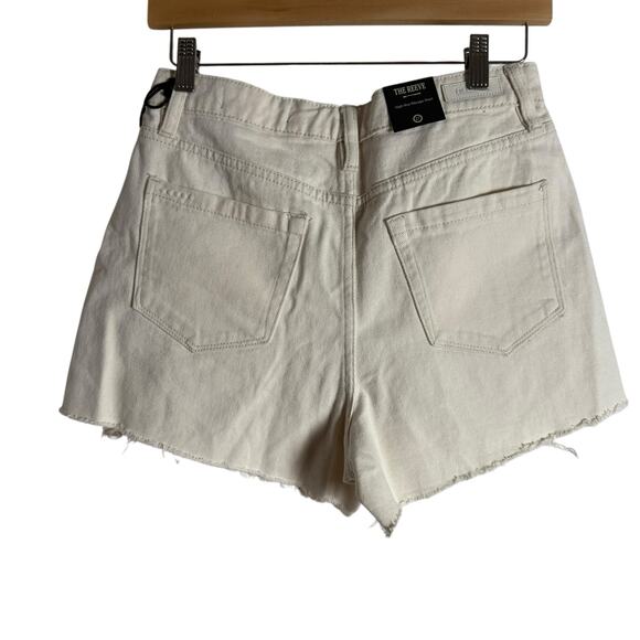 Blank NYC The Reeve Sunflower Floral Embroidered White Denim Shorts 27 - Picture 10 of 13